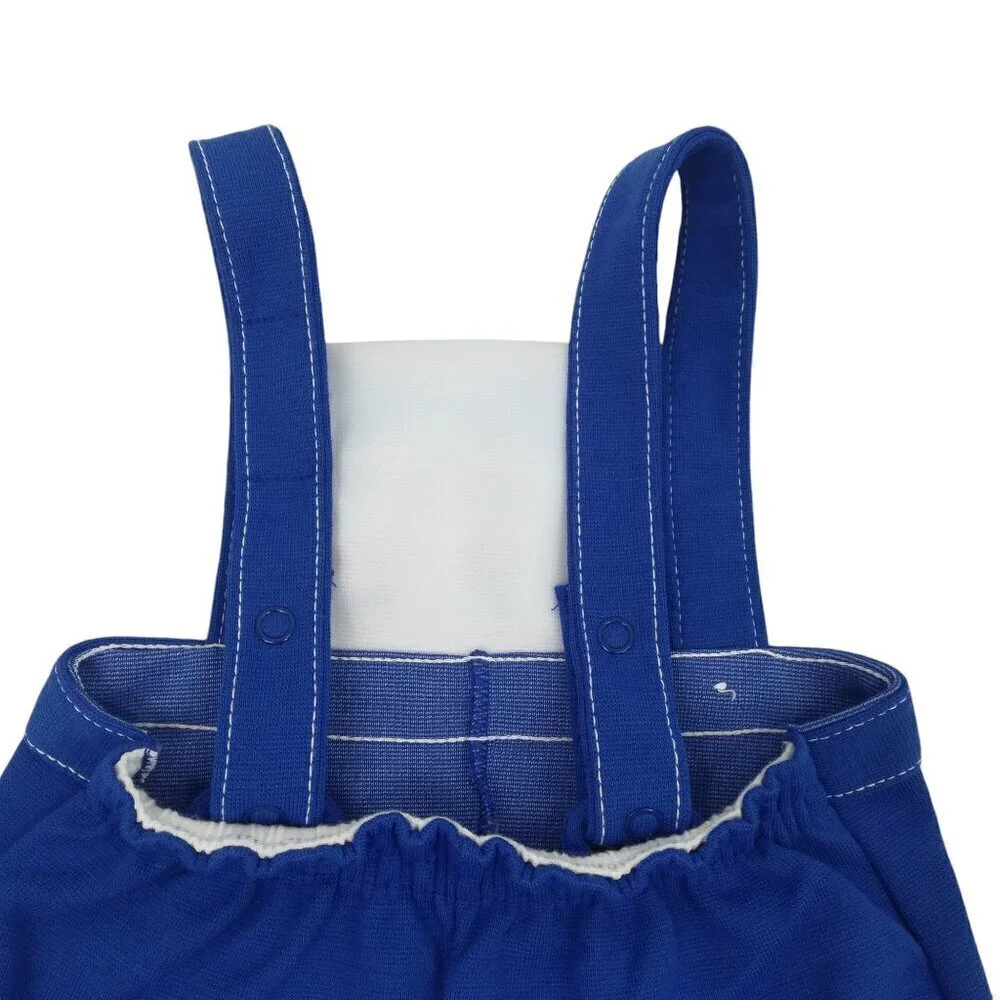 Vintage Carters 80s Overalls Shortalls Shorts Size 12 Months Blue Jumper Snap
